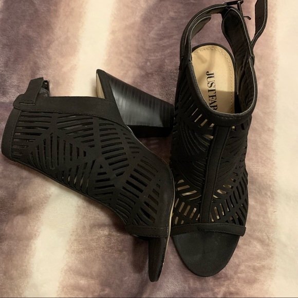 Just fab black wedge sandals - Picture 5 of 5